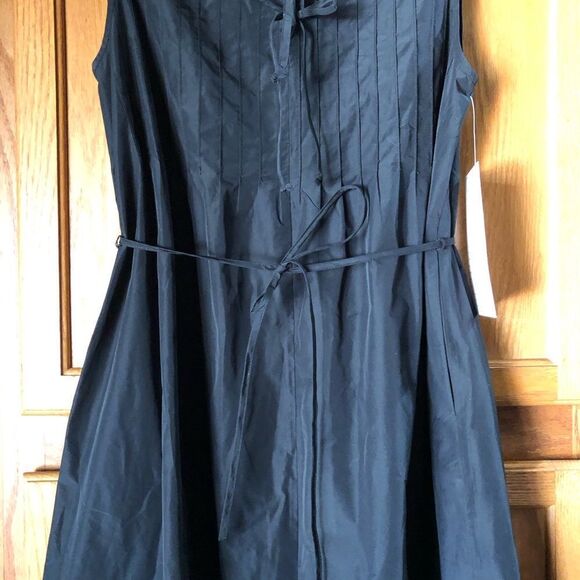 Saint Art Pleated Sleeveless Belted Chelsea MIDI Dress - S - Picture 4 of 14